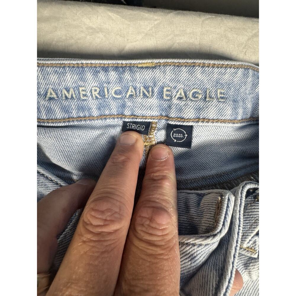 American Eagle Strigid Women’s Jeans Light Wash Straight Leg Size 4 - Picture 3 of 16